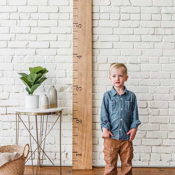 Regla de tabla de crecimiento de madera para niños, tabla de medición de madera, tabla de altura para niños, decoración de dormitorio para niños pequeños, tabla de crecimiento personalizada