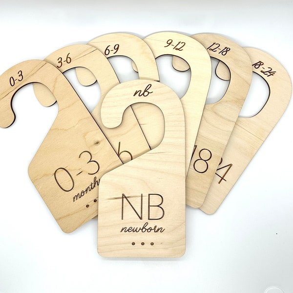 Imperfect Baby Closet Dividers Wooden Closet Organization for Newborn Toddler Clothes