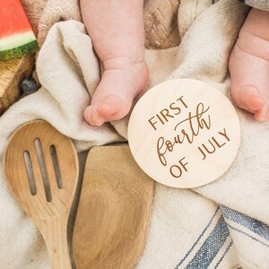 Baby's first holiday, wooden milestone markers, my first holiday discs, baby first holiday milestone, baby photo prop, baby milestone signs image 7