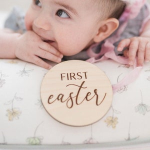 Baby's first holiday, wooden milestone markers, my first holiday discs, baby first holiday milestone, baby photo prop, baby milestone signs image 1