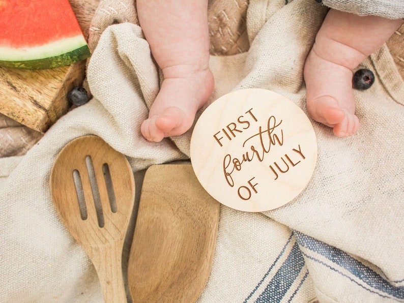 Baby's first holiday, wooden milestone markers, my first holiday discs, baby first holiday milestone, baby photo prop, baby milestone signs image 7