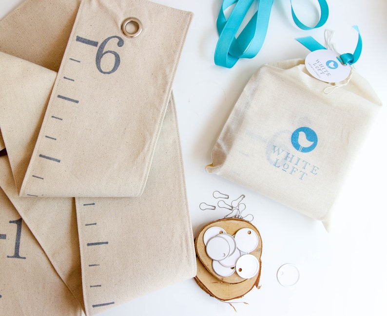 Fabric Canvas Growth Chart Ruler in Natural Color Sustainable - Etsy