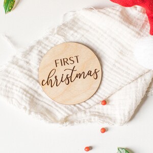 Baby's first holiday, wooden milestone markers, my first holiday discs, baby first holiday milestone, baby photo prop, baby milestone signs image 5