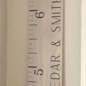 Personalized Wooden Growth Chart Ruler to measure heights, Custom Height Chart for Kids, first birthday gift Modern