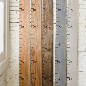 Personalized Wooden Growth Chart Ruler to measure heights, Custom Height Chart for Kids, first birthday gift image 4