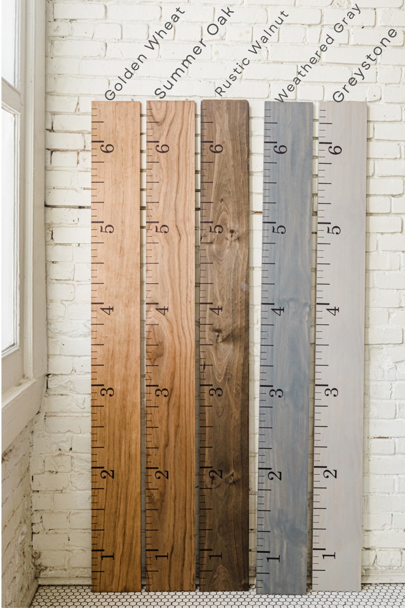 Personalized Wooden Growth Chart Ruler to measure heights, Custom Height Chart for Kids, first birthday gift image 4