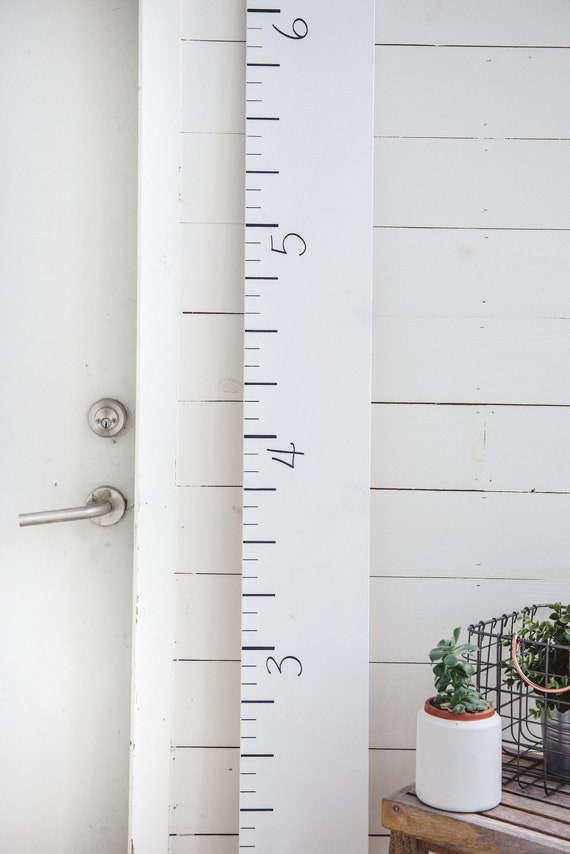 Growth Chart Ruler Signature Farmhouse White Baby Keepsake Etsy