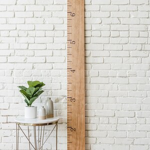 Personalized Wooden Growth Chart Ruler to measure heights, Custom Height Chart for Kids, first birthday gift image 9