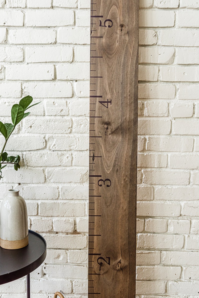 Personalized Wooden Growth Chart Ruler to measure heights, Custom Height Chart for Kids, first birthday gift image 10