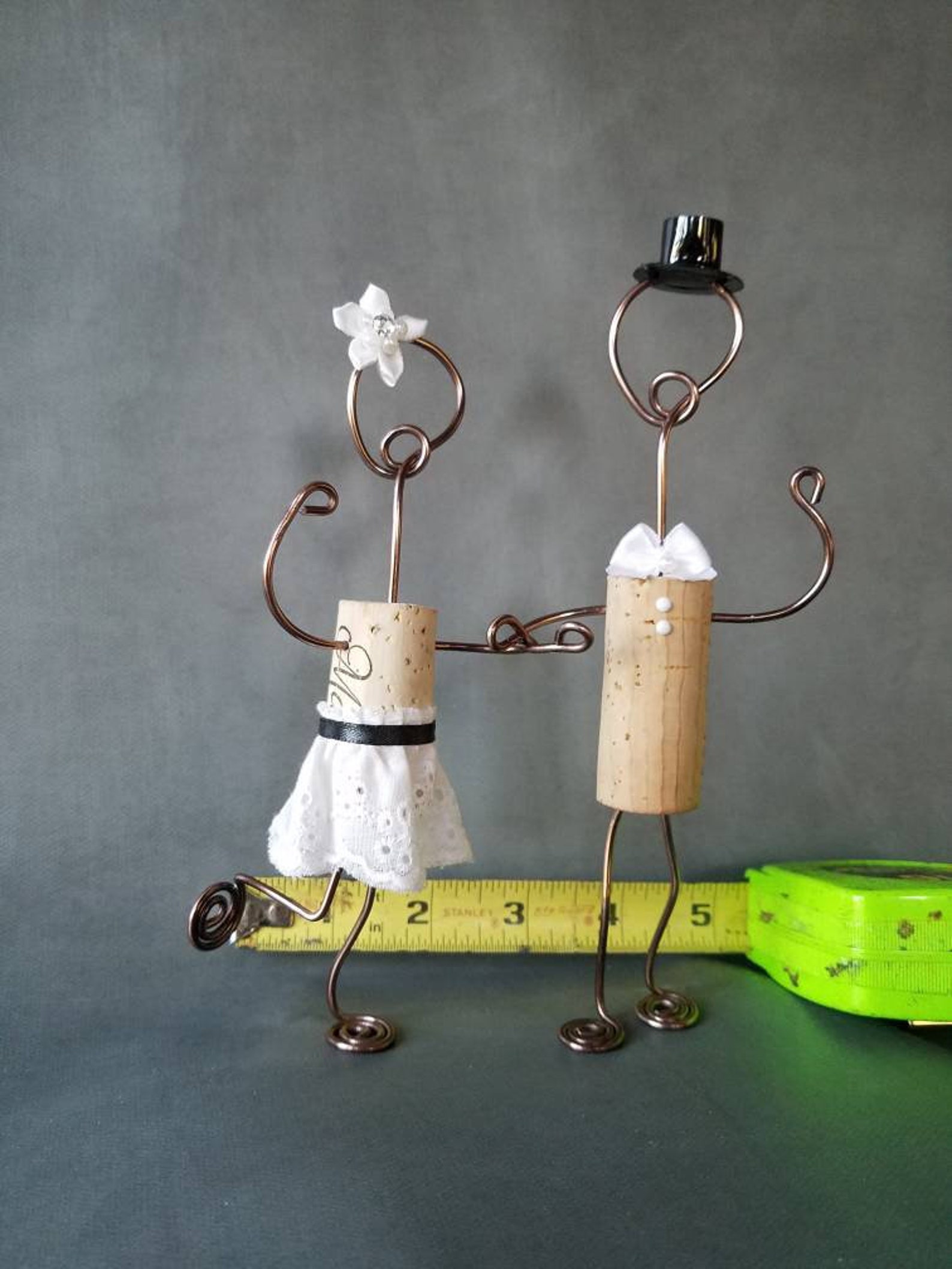 Rustic WINE CORK Wedding Cake Toppers Wine Inspired Etsy