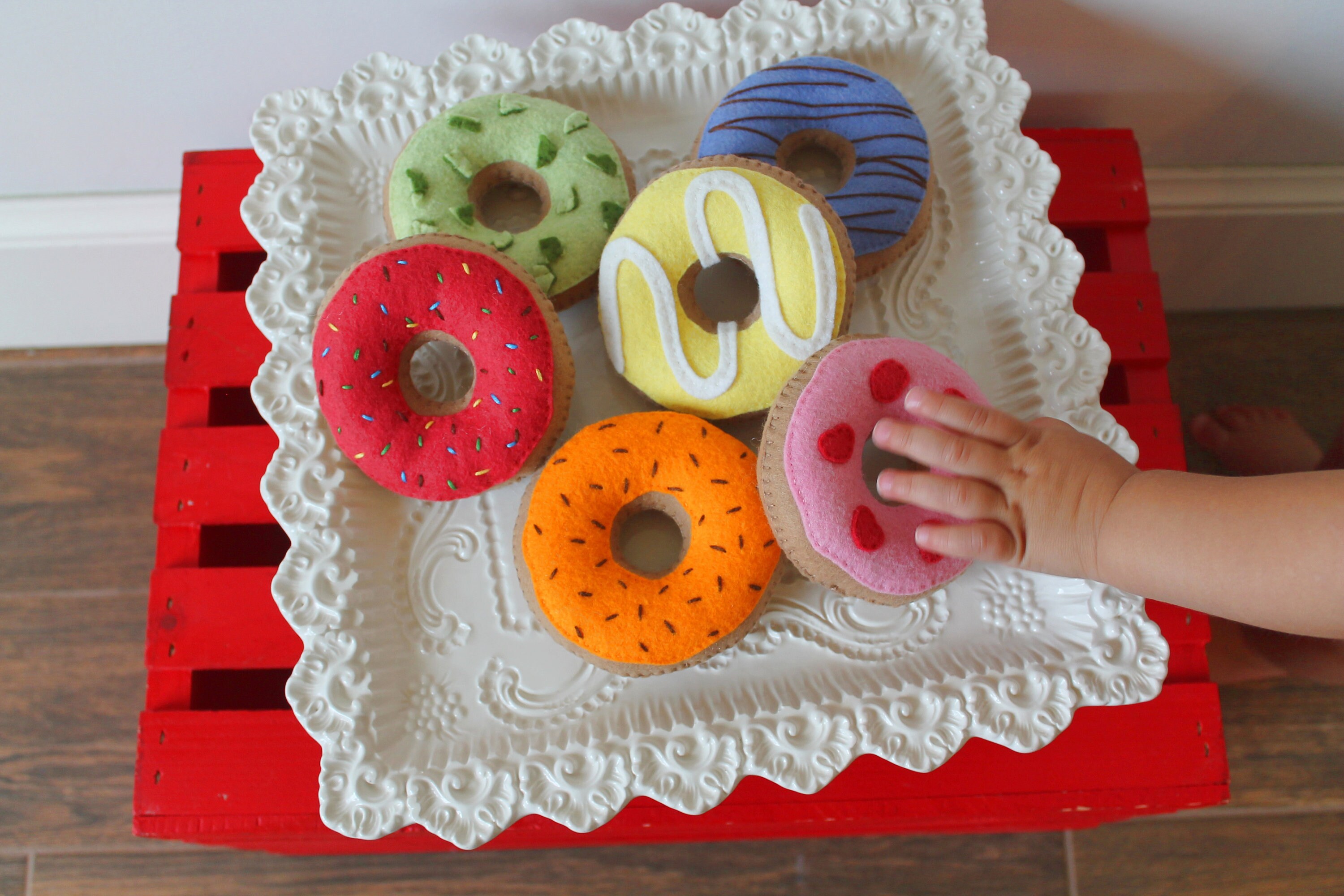 Felt Play Toy Donuts Wool Felt Pretend Play Food Set Donut Etsy