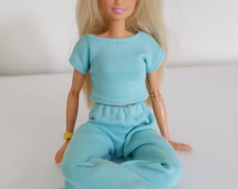 Blue Pants and Short Sleeve Top for 11.5" (29cm) Fashion Doll