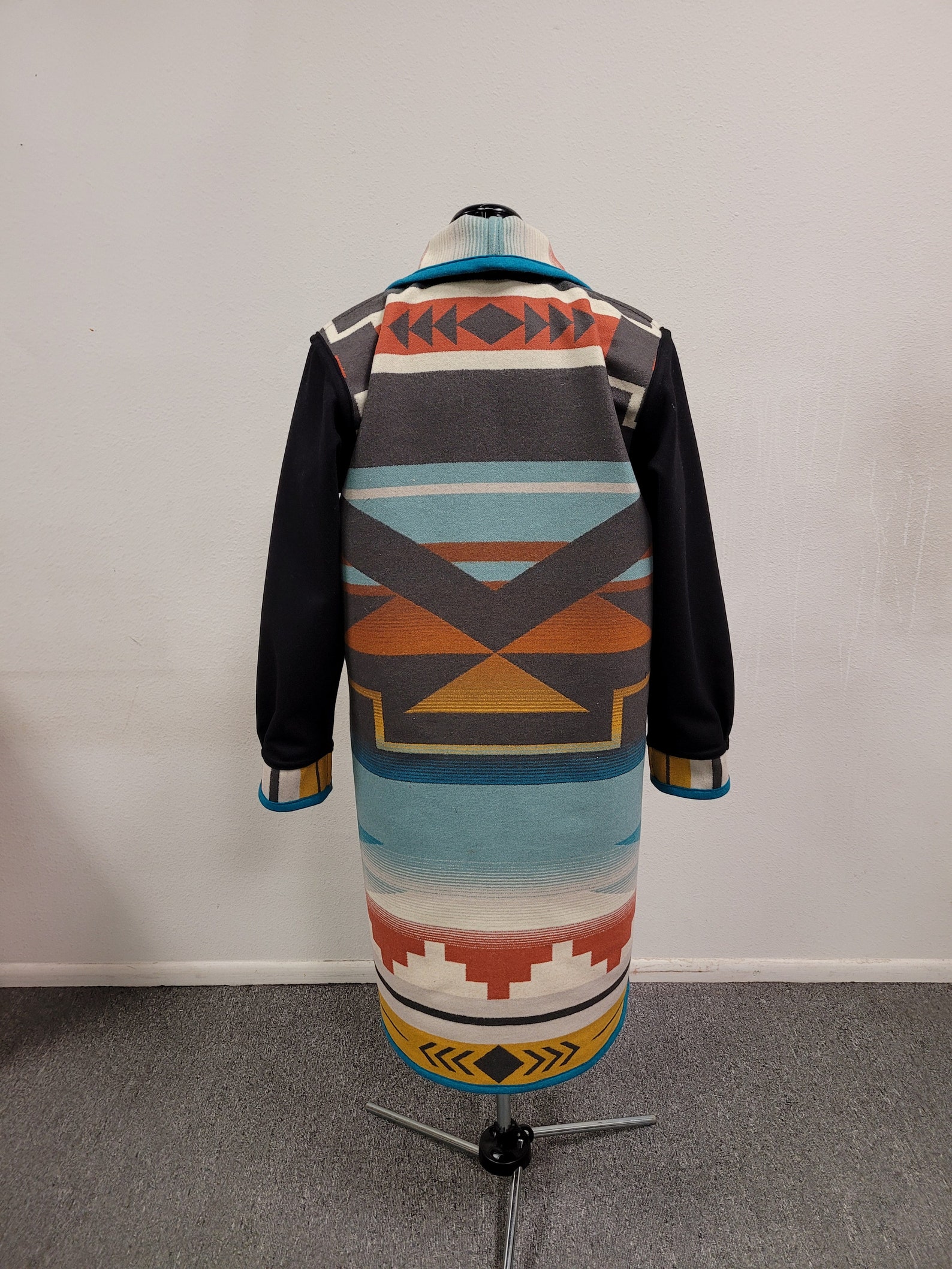 Southwestern Reversible Native American Wool Blanket Coat Etsy