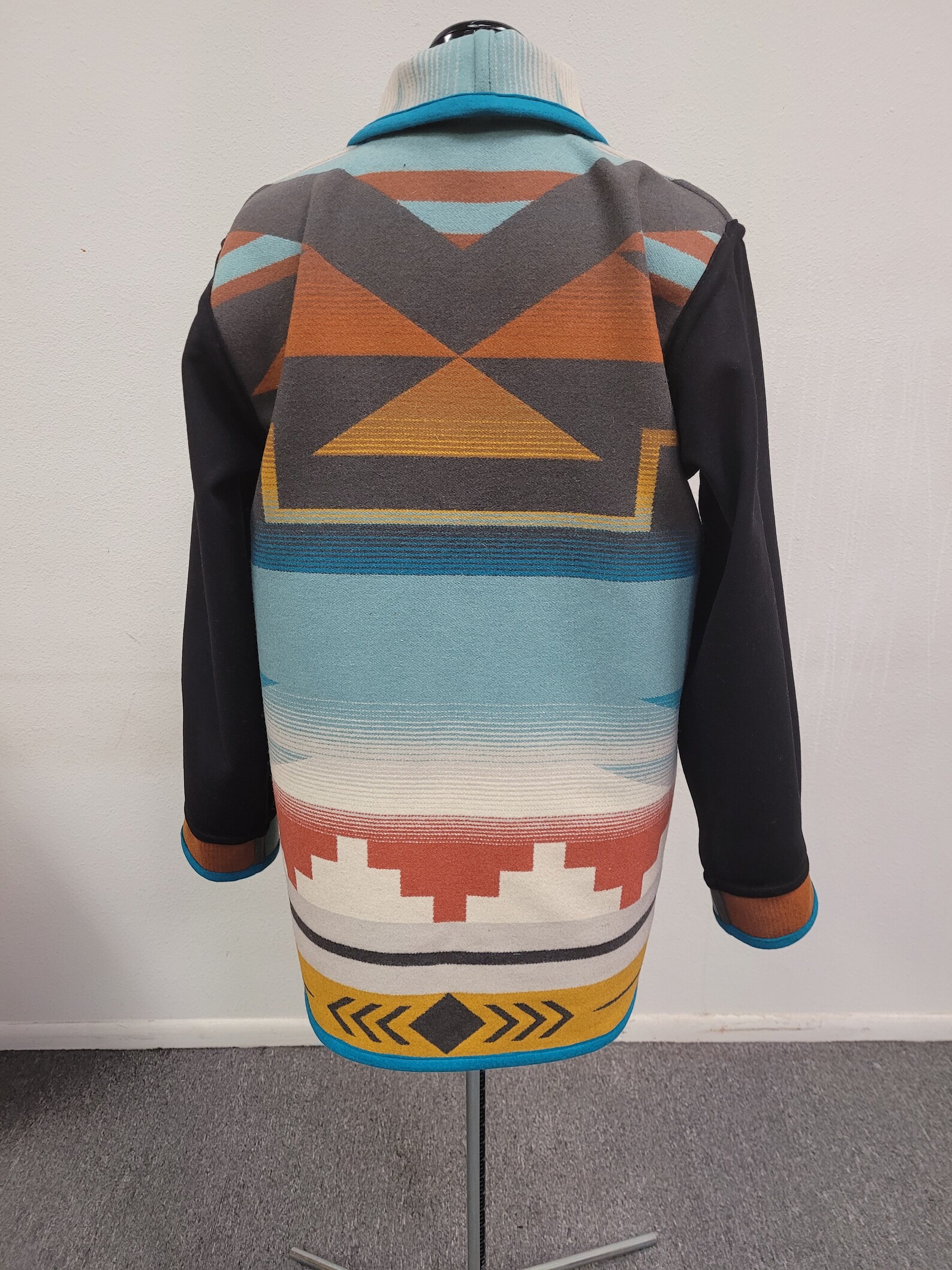 Southwestern Reversible Native American Wool Blanket Coat Etsy