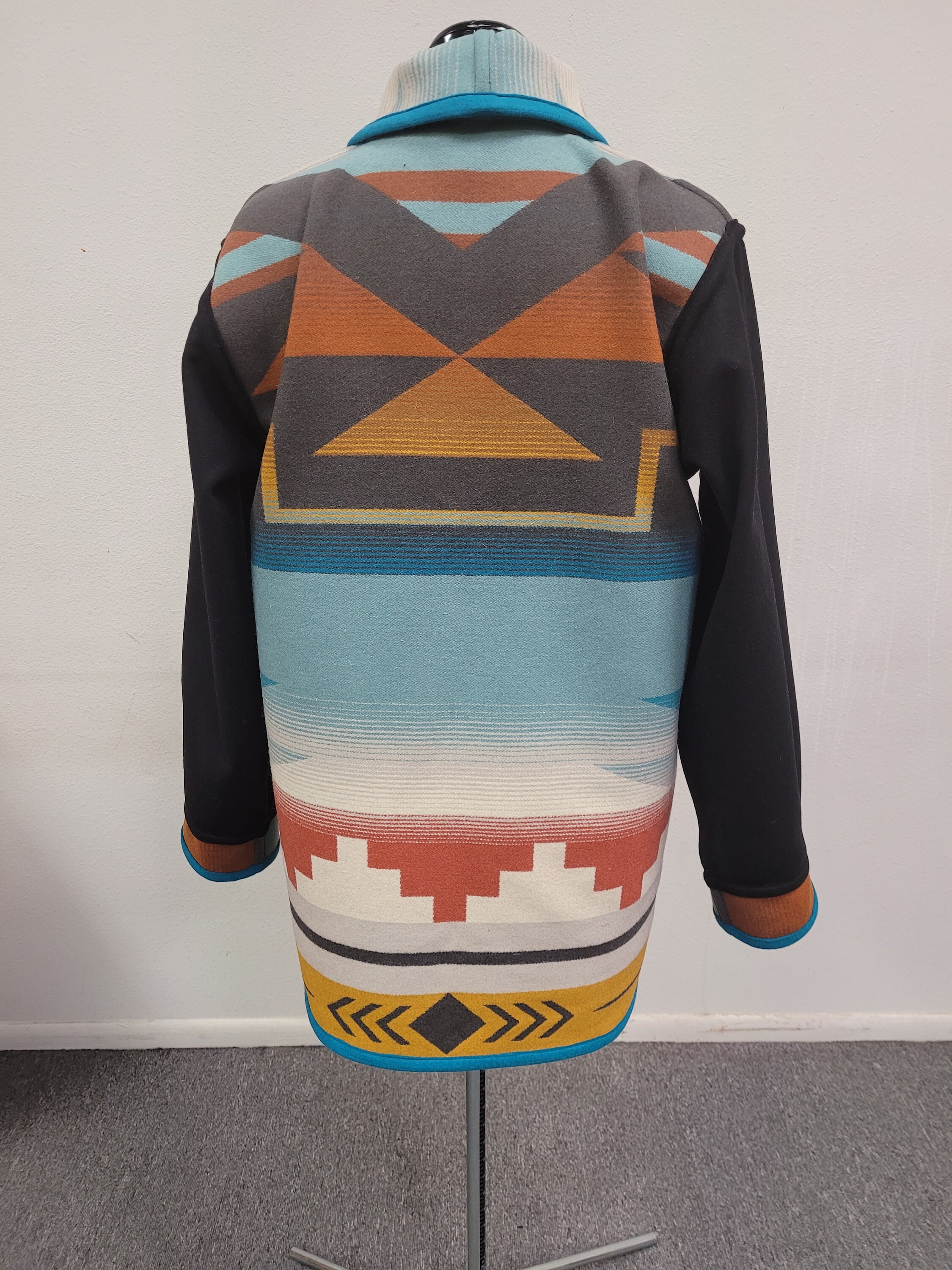 Southwestern Reversible Native American Wool Blanket Coat Etsy