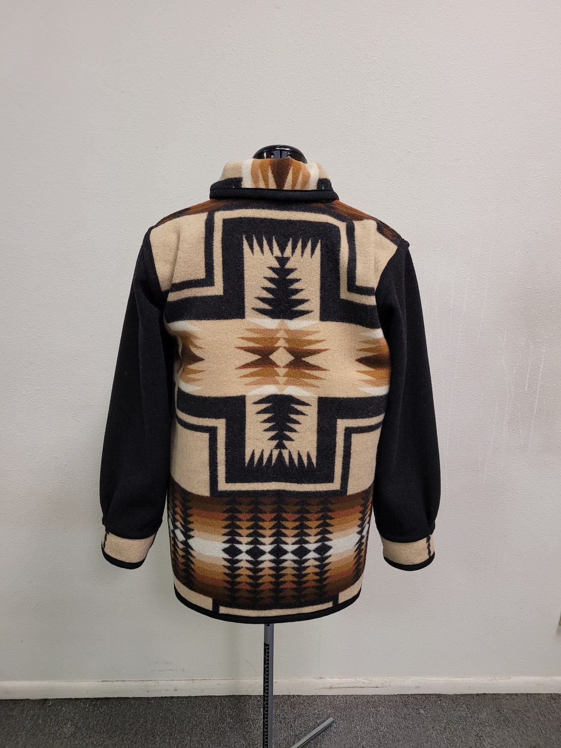 Southwestern Reversible Native American Wool Blanket Coat Etsy