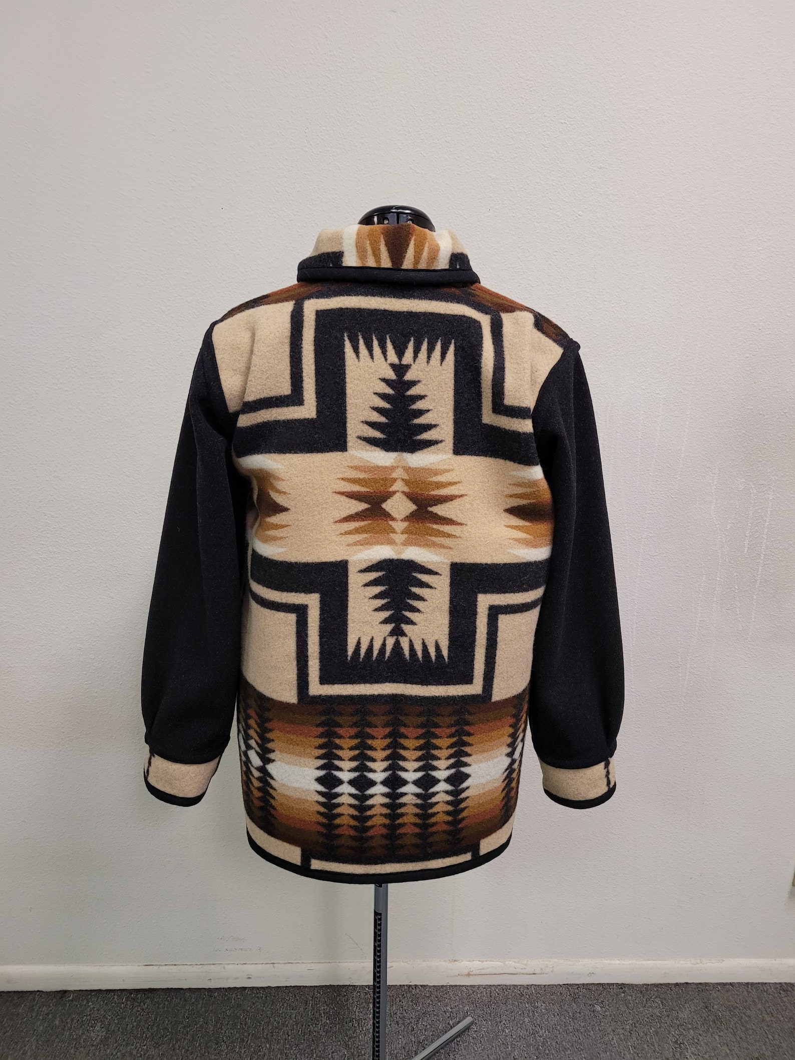 Southwestern Reversible Native American Wool Blanket Coat Etsy