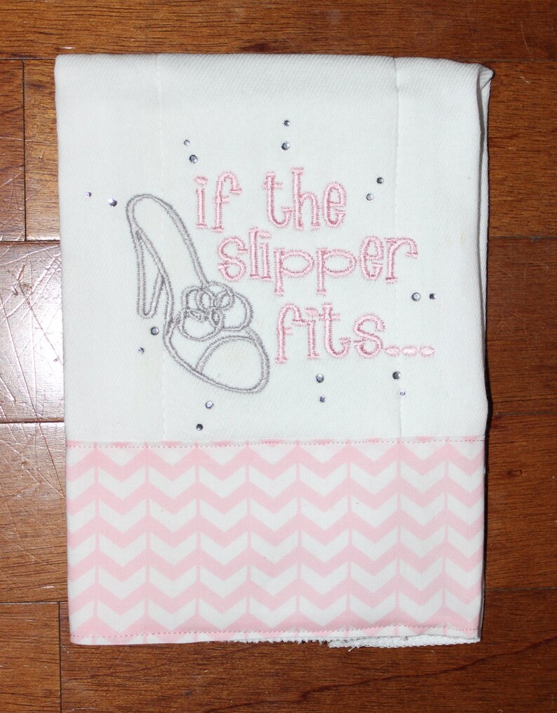 Headband Princess Baby Girl If the Slipper Fits Bodysuit Burp Cloth
