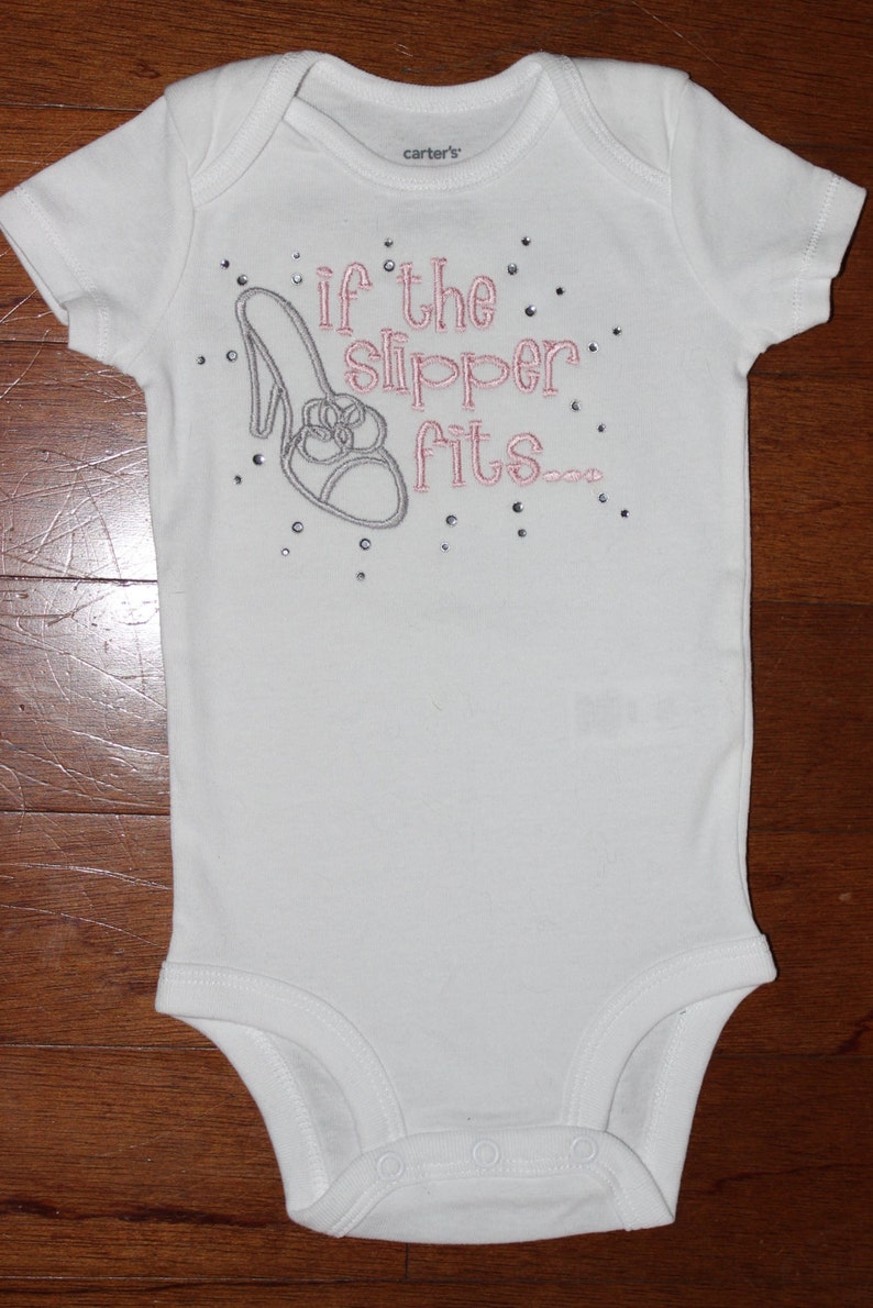 Headband Princess Baby Girl If the Slipper Fits Bodysuit Burp Cloth