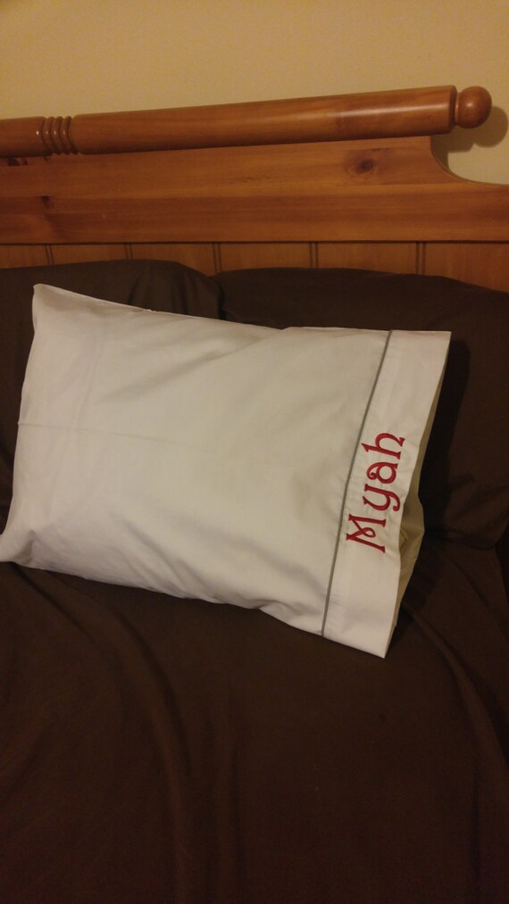Personalized white standard pillowcases custom pillowcases Etsy