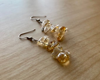 Citrine gemstone earrings