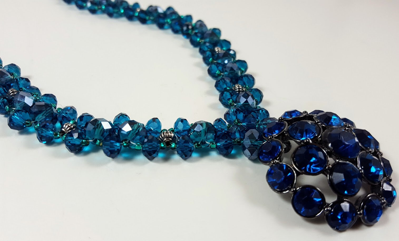 Collier Fantaisie Perles Bleu Turquoise - Pour Robe De Mariée, Mariage Ou Soirée - Style Bohème/culturel - Neuf Avec étiquettes