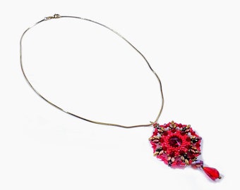 Swarovski pendant necklace - Swarovski crystal pendant - Swarovski necklace woman - Pendant gift box - Light weight necklace - Gift under 50