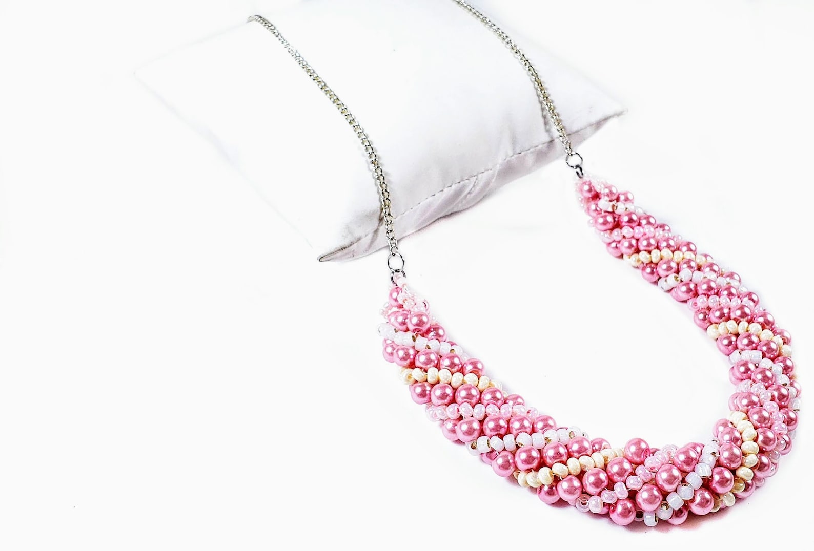 Beaded Rope Necklace Beaded Rope Choker Statement Rope Necklace Beaded