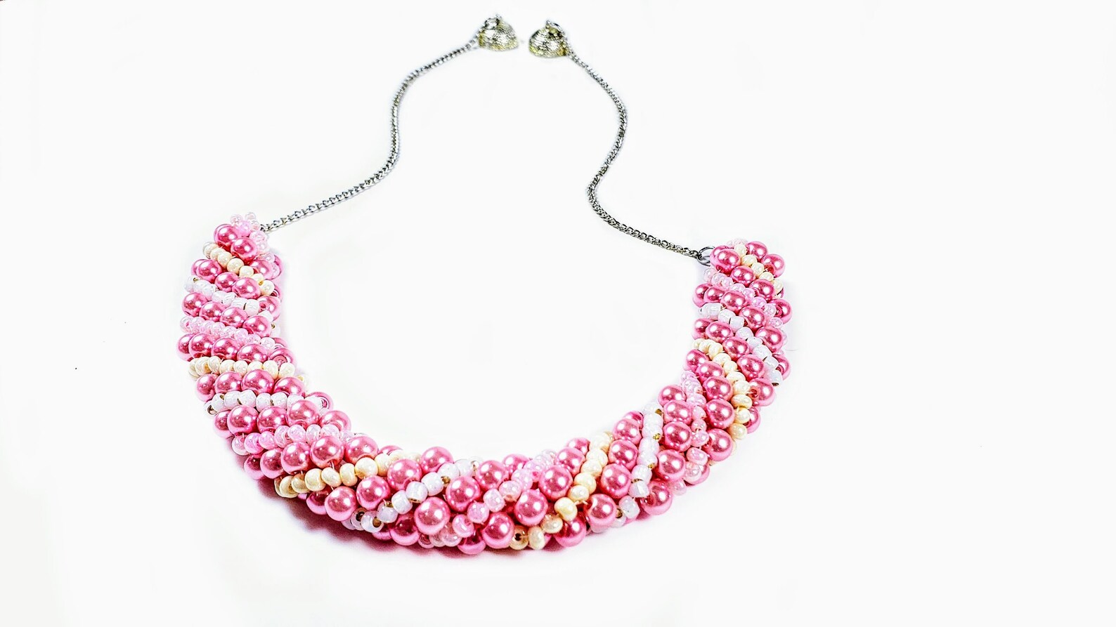 Beaded Rope Necklace Beaded Rope Choker Statement Rope Necklace Beaded