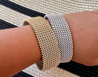 Bracciale rigido con perline intrecciate, stile boho - Italia