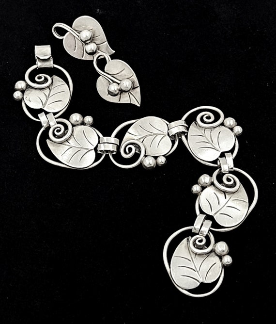Rare Georg Jensen Sterling Fauna Bracelet & Earrin