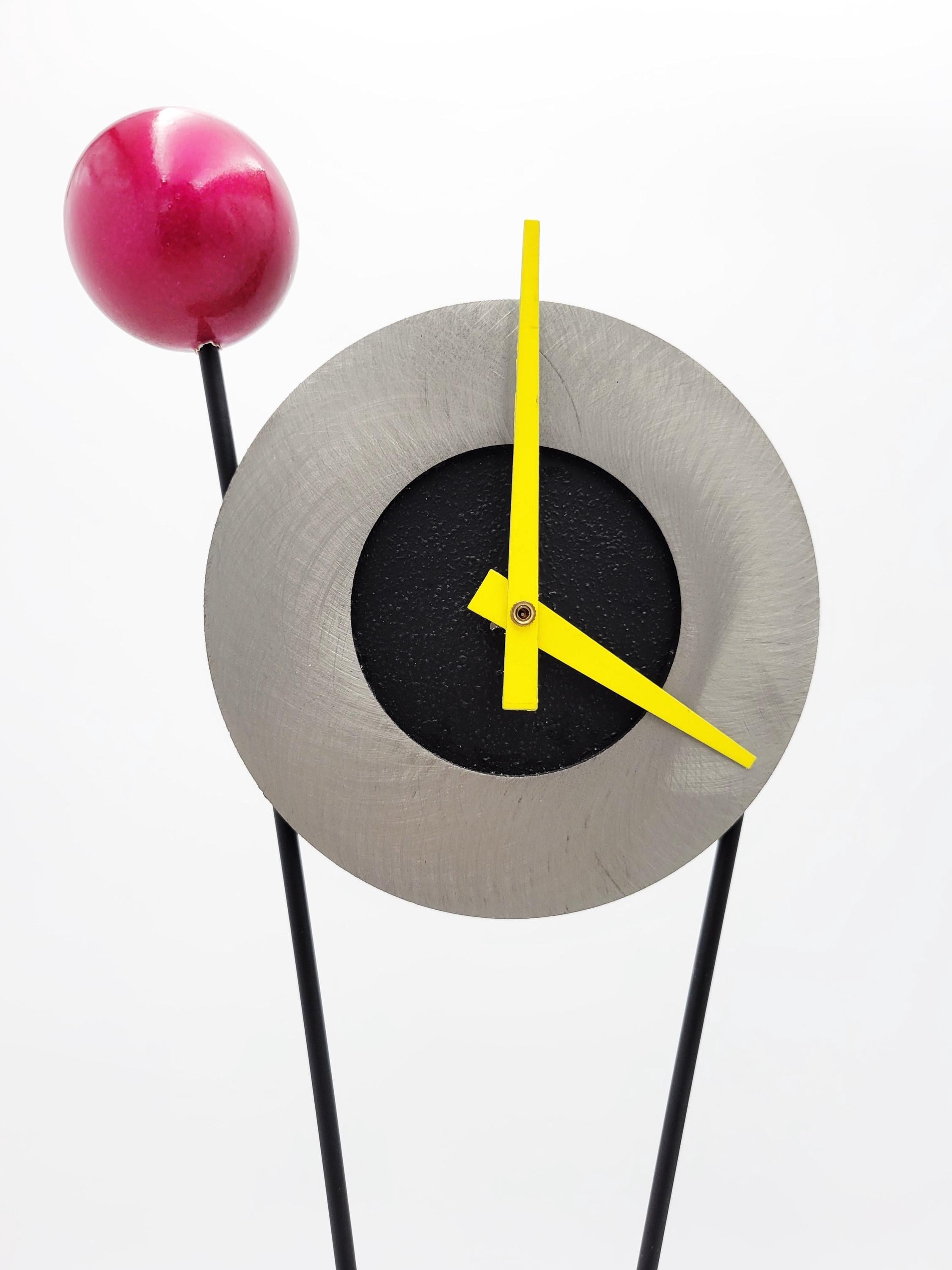 Rick Martin Abstract Modernist Pop Art Memphis Style Clock