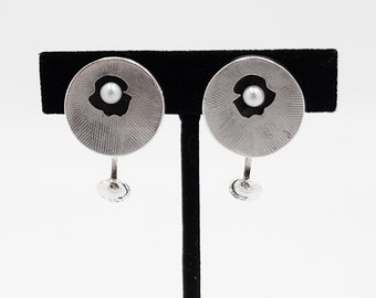 Super RARE Highly Desirable! Peter Macchiarini Early "Pod" Earrings Circa 1951