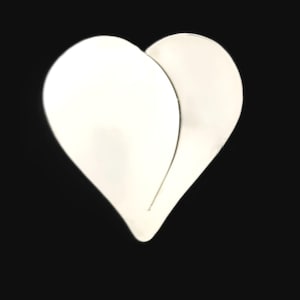 Iconic Ed Levin Modernist Sterling Silver 3D Heart Brooch Circa 1980/90s
