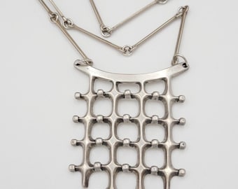 Marianne Berg David Andersen Sterling Silber Wikinger Halskette - 1960er Jahre Designer Schmuck