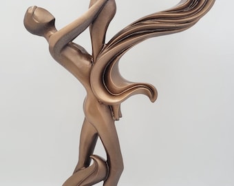 Restored Jaru California HUGE Man Lifting Woman in Celebration Sculpture 1985
