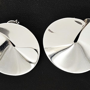 Superb Georg Jensen Hansen HaH Modernist Sterling Vintage Pierced Earrings