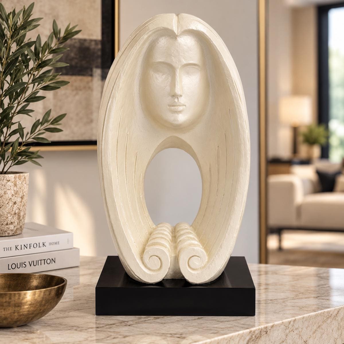 Restored Austin Productions “woman's Face” Sculpture by David