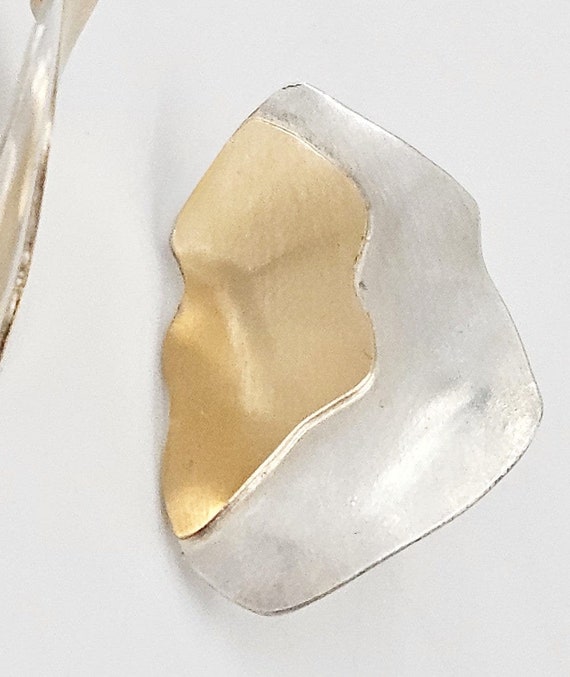 Vintage Studio Artisan Sterling Silver & 14k Gold… - image 5