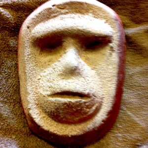 Face on Mars handcrafted Legacy stones rock wall art image 1