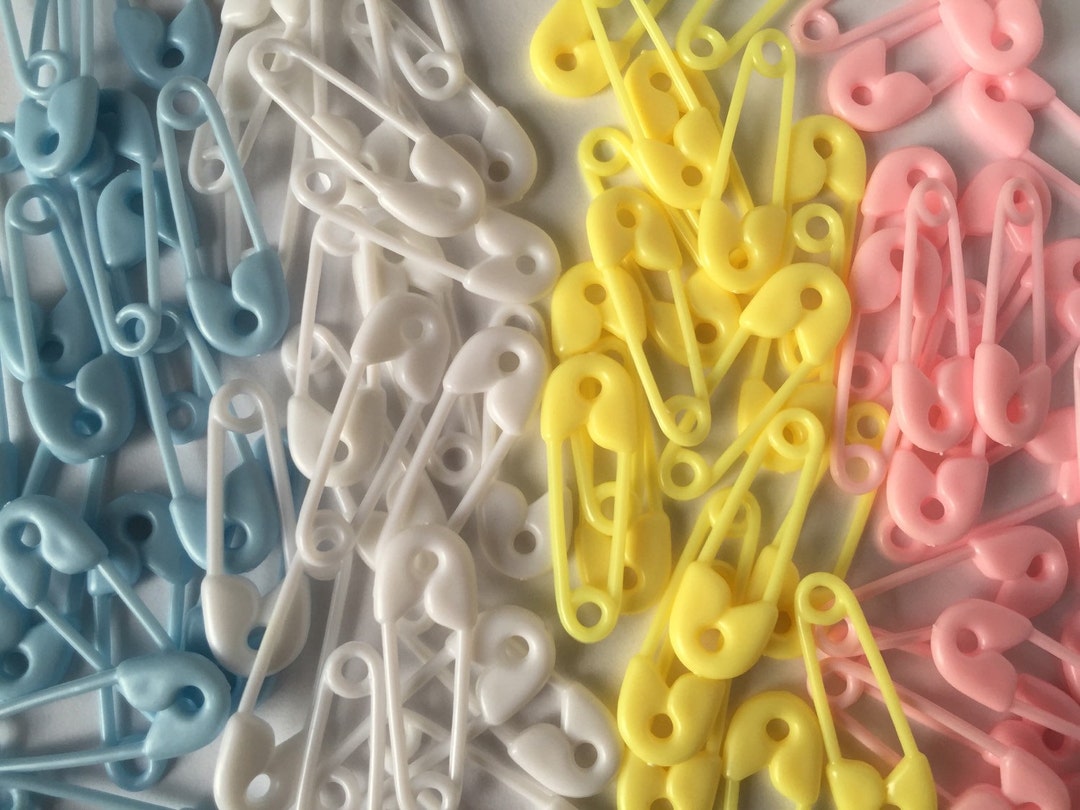 100 Small Safety Pins Diaper Pins for Baby Shower or Gender Etsy