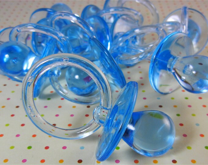 12 Large Blue Pacifiers for Boy Baby Shower or Gender Reveal Etsy