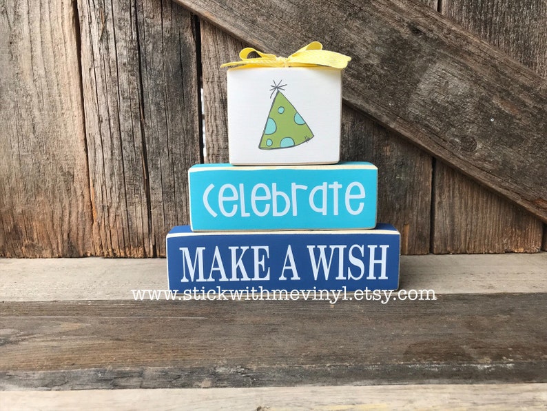birthday wood sign wood block set happy birthday sign birthday decorations Personalized happy birthday wood blocks happy birthday decor