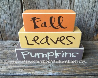 fall leaves pumpkins stacking blocks, fall wood sign, thanksgiving blocks,  fall blocks, thanksgiving sign, fall leaves, autumn sign, blocks