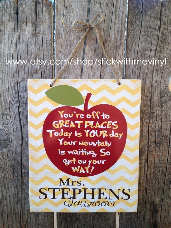 Personalized Teacher Door Sign Classroom Door Sign Teacher Etsy