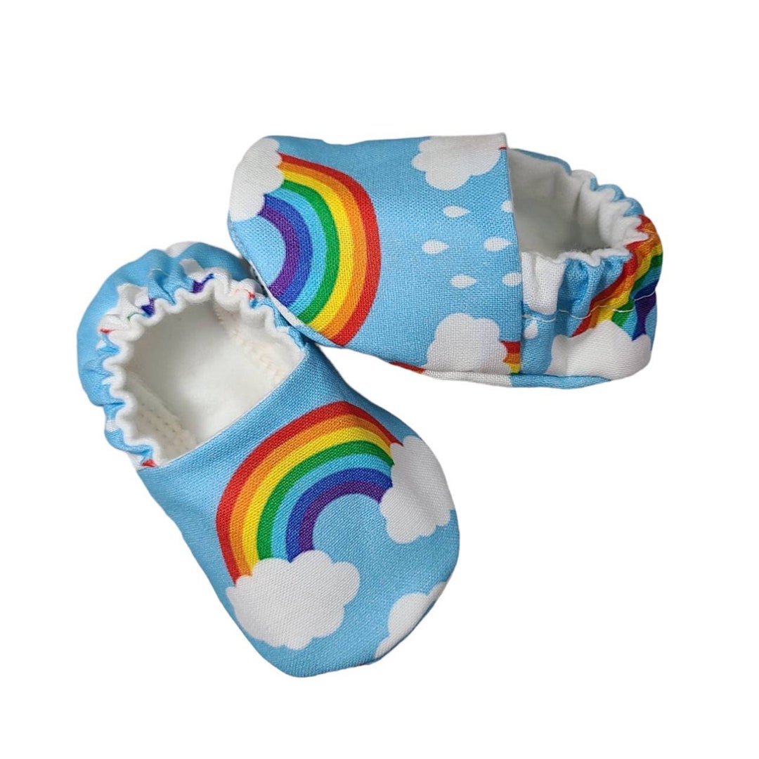 Rainbow Baby Shoes, Rainbow Baby Booties, Newborn Rainbow Crib Shoes ...