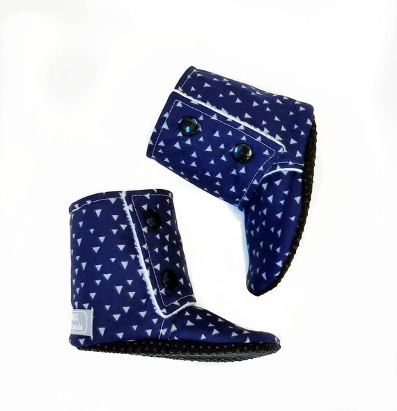 Botines de bebé azul marino Regalos para bebés Botas stay-on | Etsy México