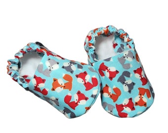 Fox Baby Booties, Fox Baby Slippers, Fox Baby Gift, Baby Crib Shoes, Baby Moccs, Baby Shoes, Fox Baby Shoes, Animal Baby Slippers