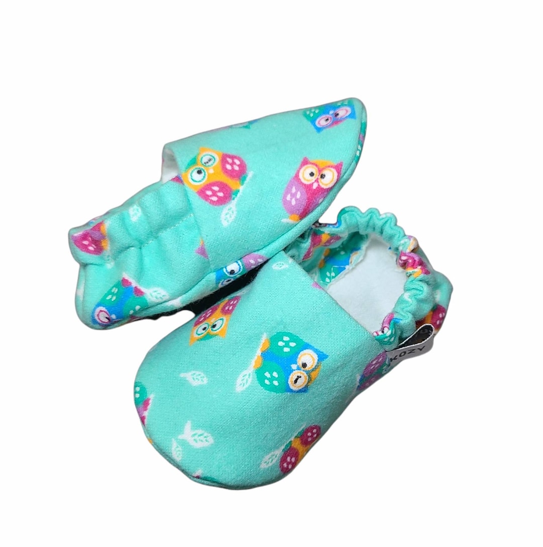 Owl Baby Booties Baby Girl Slippers Baby Slippers Owl Baby Etsy