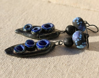 Dans les cratères Deep Blue boucles d’oreilles